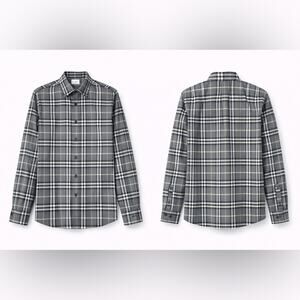 Burberry Men's Gray Plaid Shirt NWT M